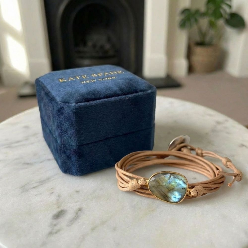 Vintage Leather Stone Bracelet