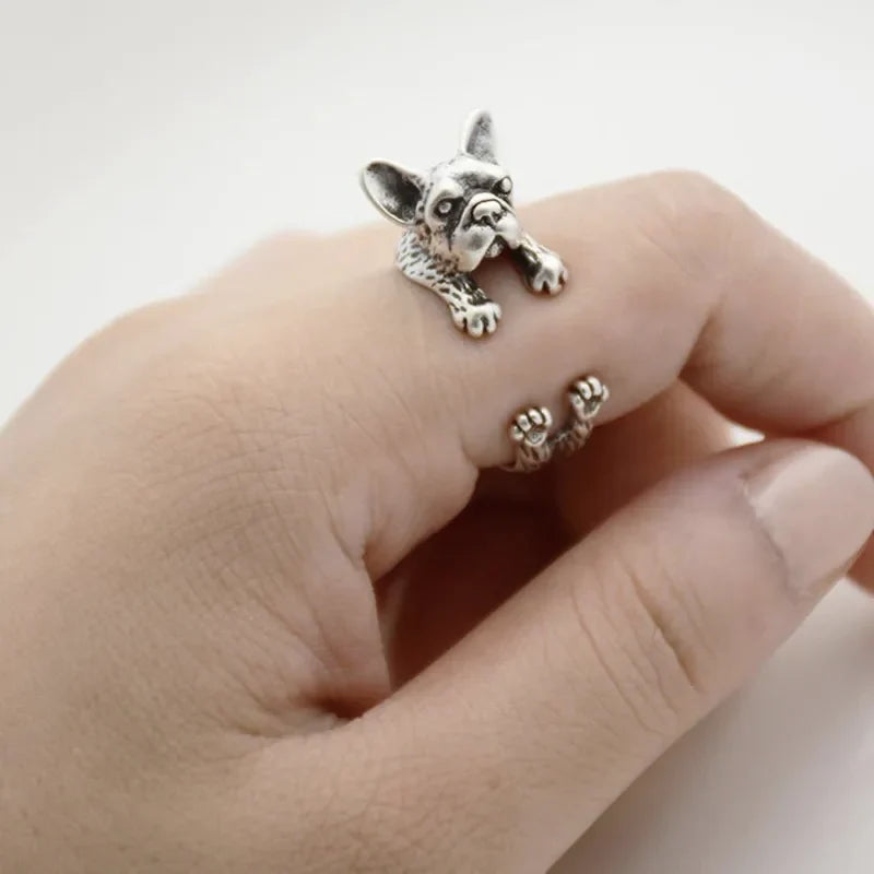 Vintage Dog Wrap Ring