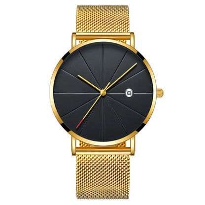 Stainless Steel Mesh Calendar Watch (Men)