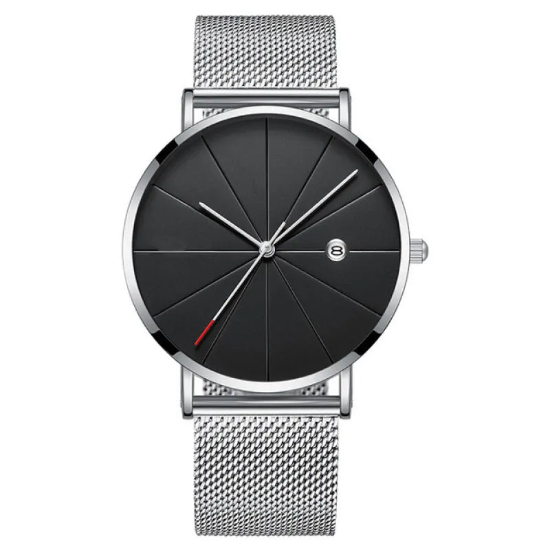 Stainless Steel Mesh Calendar Watch (Men)