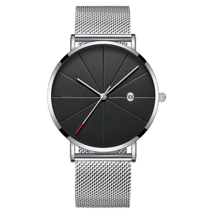 Stainless Steel Mesh Calendar Watch (Men)