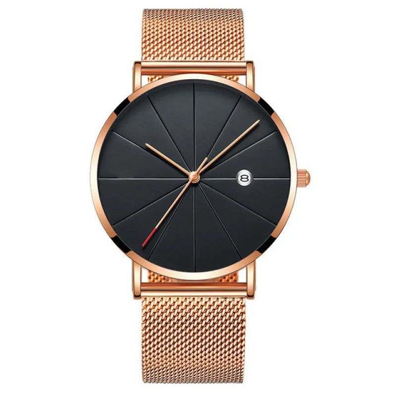 Stainless Steel Mesh Calendar Watch (Men)
