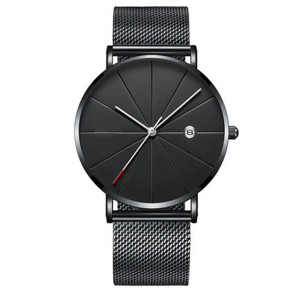 Stainless Steel Mesh Calendar Watch (Men)