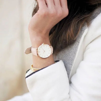 Women Watches Leather Quartz Watch for Ladies Clocks