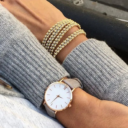 Women Watches Leather Quartz Watch for Ladies Clocks