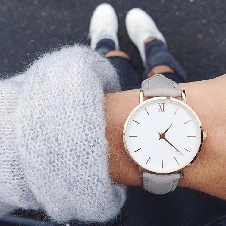 Women Watches Leather Quartz Watch for Ladies Clocks