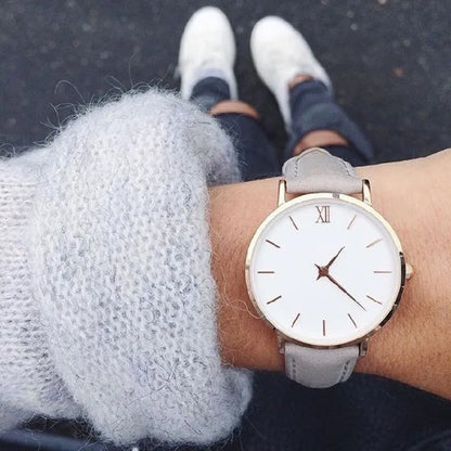 Women Watches Leather Quartz Watch for Ladies Clocks