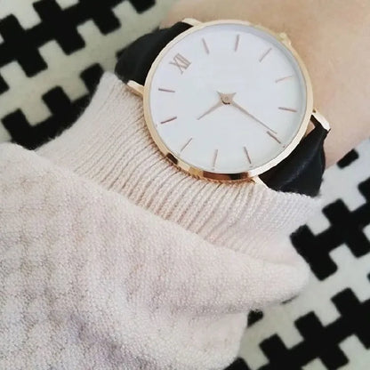 Women Watches Leather Quartz Watch for Ladies Clocks