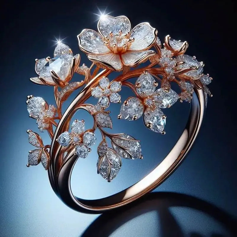 Vintage Flower Bloom Ring