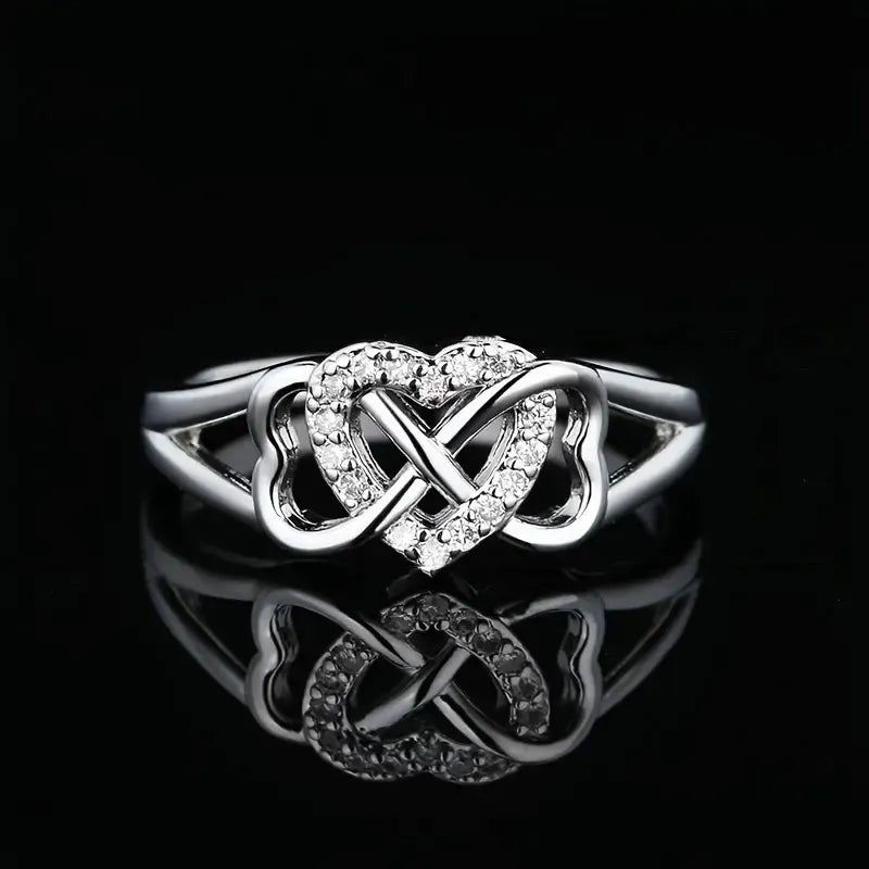 Vintage Micro-Inlaid Heart Ring