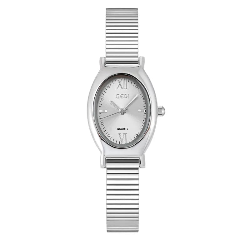 Elegant Oval Fashion Quartz Watch – Women