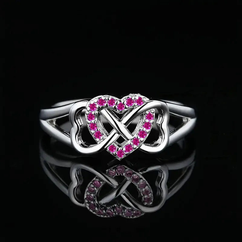 Vintage Micro-Inlaid Heart Ring