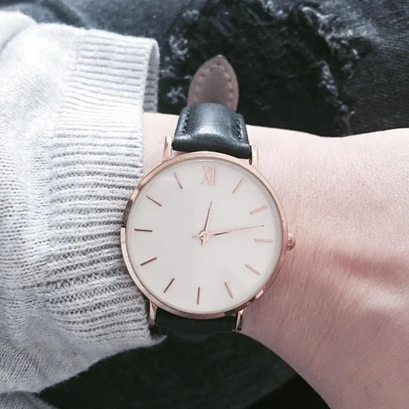 Women Watches Leather Quartz Watch for Ladies Clocks
