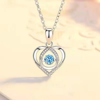 Vinatage Beating Heart Necklace Love Heart Ocean Heart