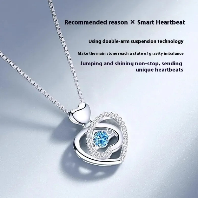 Vinatage Beating Heart Necklace Love Heart Ocean Heart