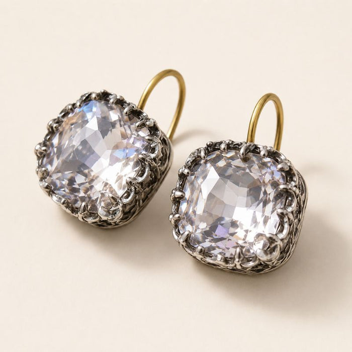 Cushion Crystal Earrings
