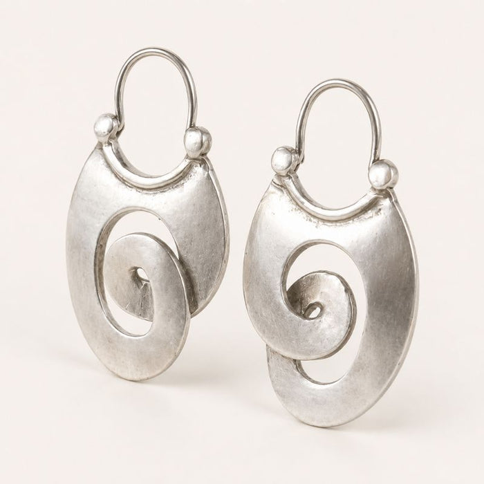 Silver Swirl Earrings