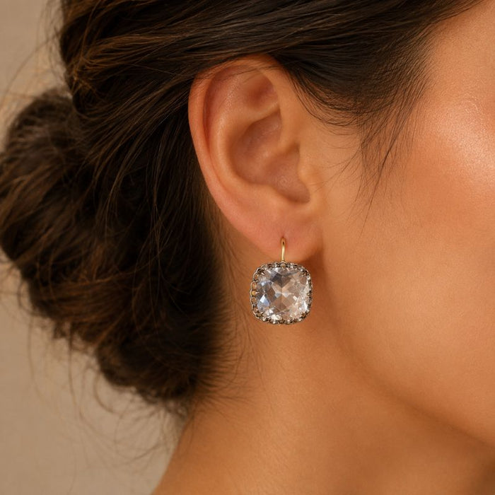 Cushion Crystal Earrings