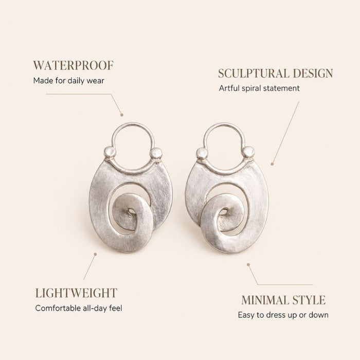 Silver Swirl Earrings