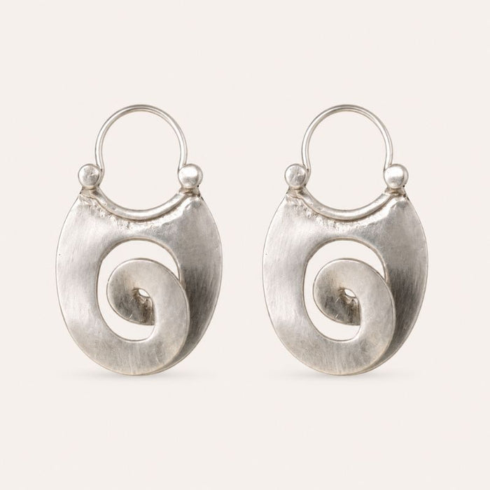 Silver Swirl Earrings