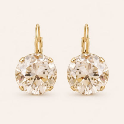 Crystal Leverback Earrings