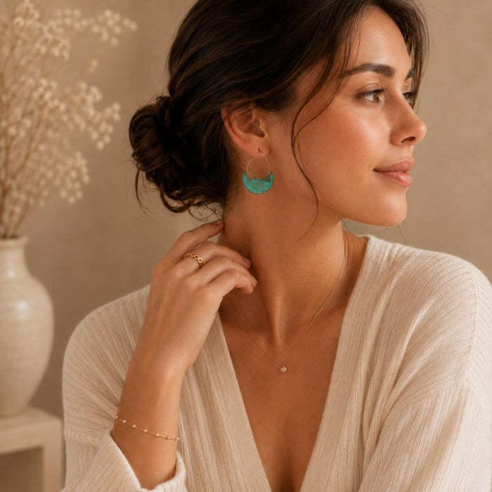 Turquoise Hoop Earrings