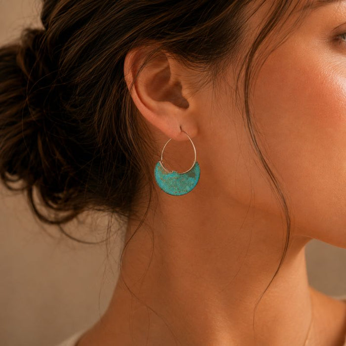 Turquoise Hoop Earrings