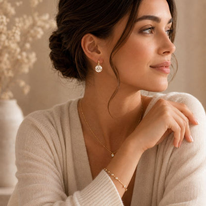 Crystal Leverback Earrings