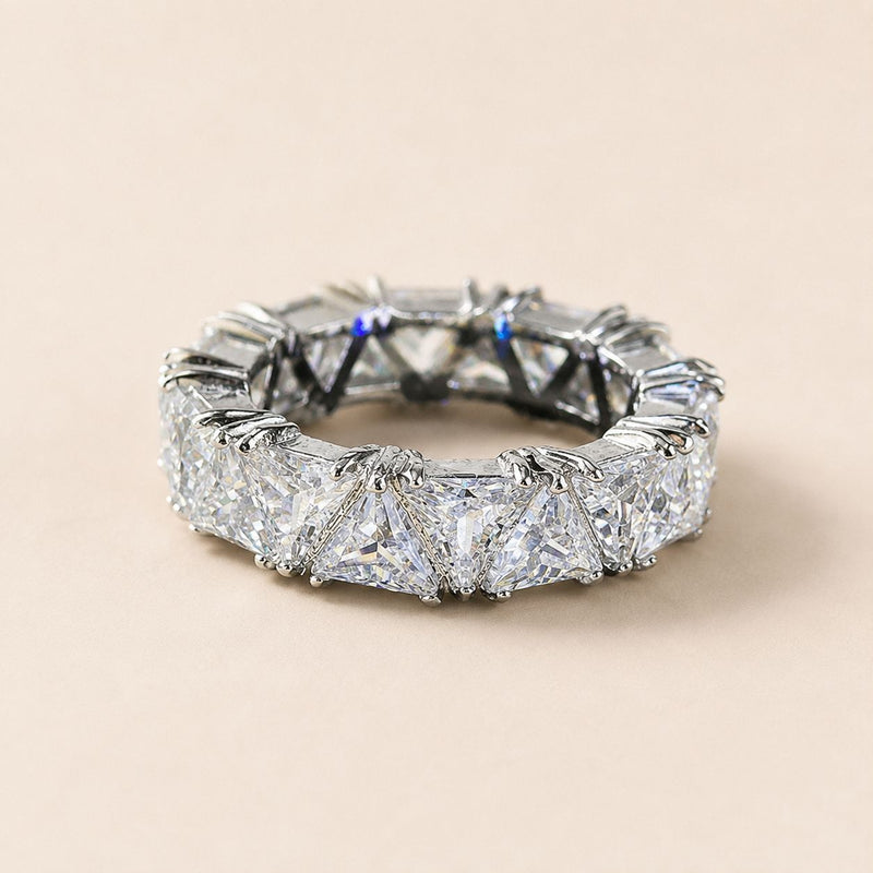 Crystal Trillion Eternity Ring