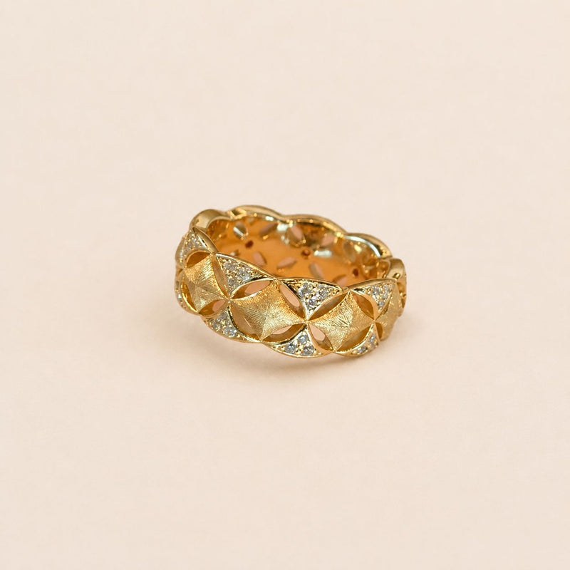 Crystal Accent Blossom Ring