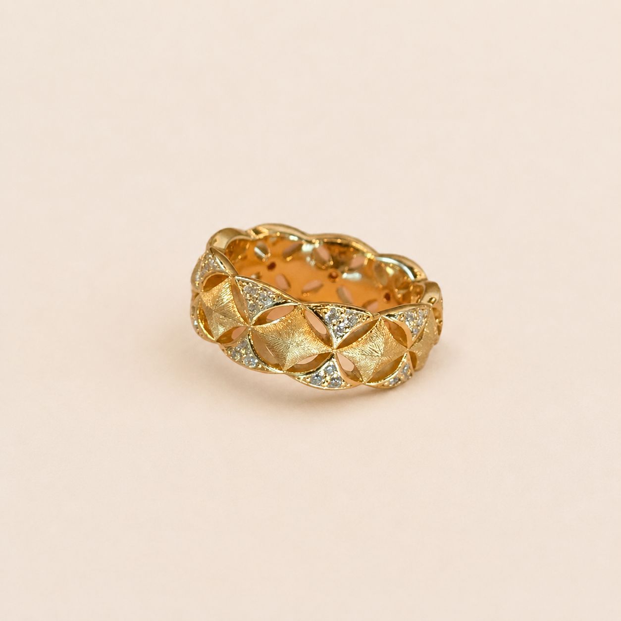 Crystal Accent Blossom Ring