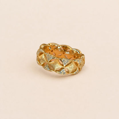 Crystal Accent Blossom Ring