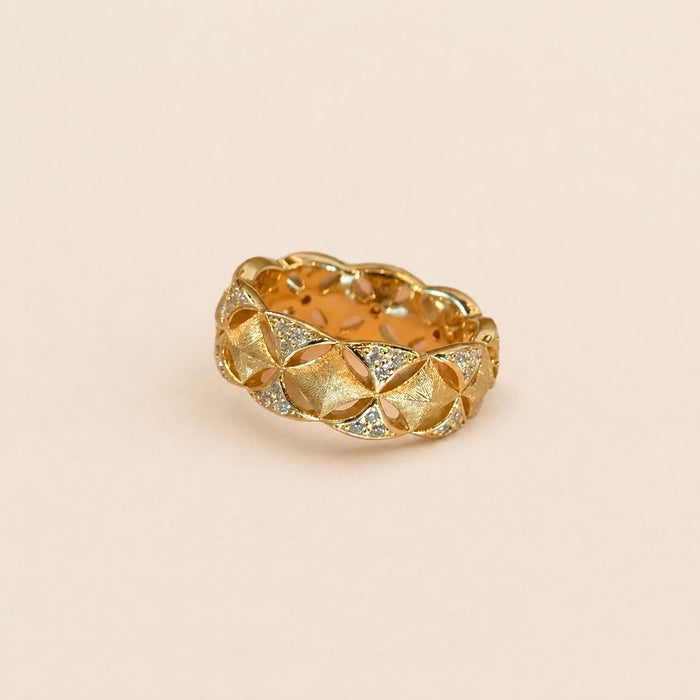 Crystal Accent Blossom Ring