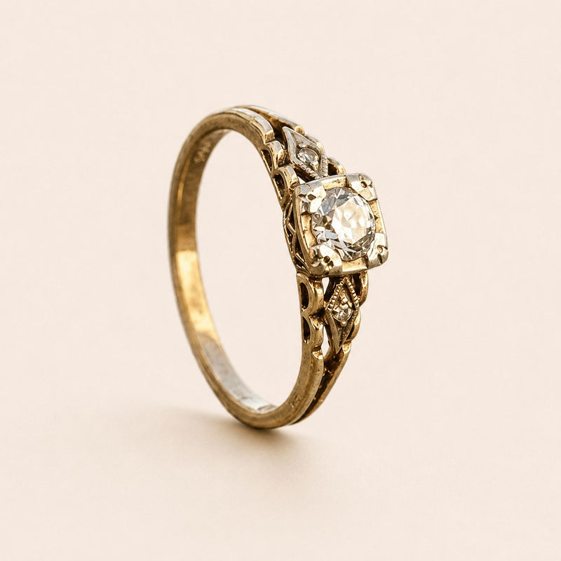 Vintage Gold Filigree Ring