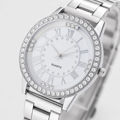 Crystal-Accented Gold Bracelet Watch