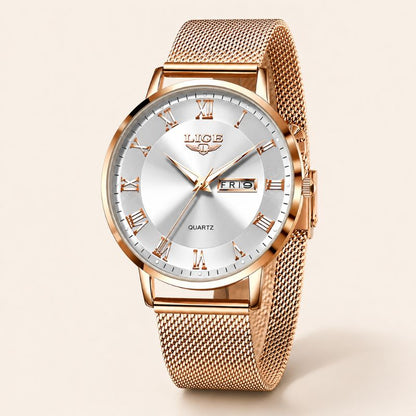 Roman Numeral Mesh Strap Watch