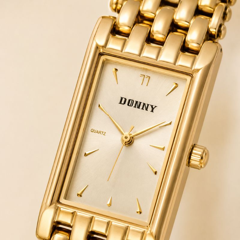 Vintage Gold Rectangular Bracelet Watch