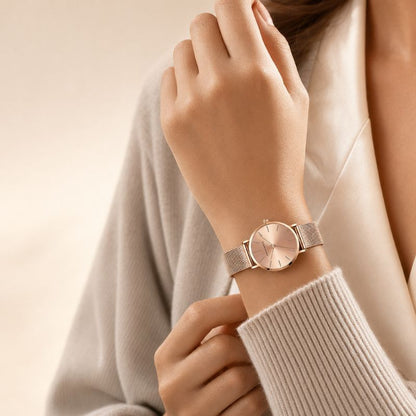 Rose Gold Dainty Bracelet Watch