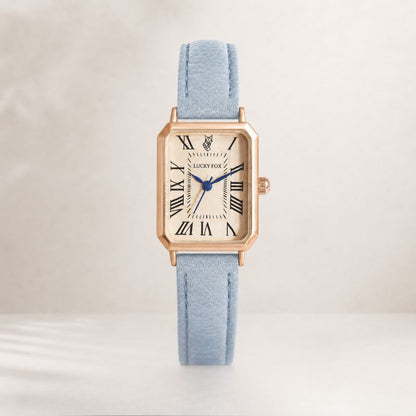 Rectangular Roman Numeral Leather Watch