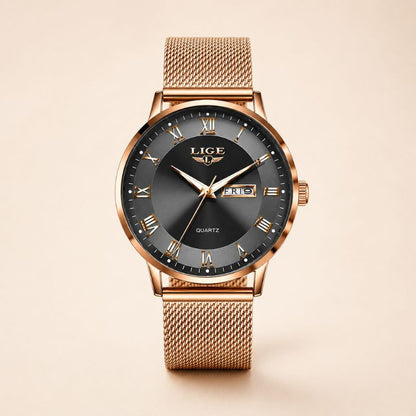 Roman Numeral Mesh Strap Watch