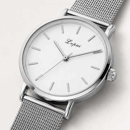 Marble Dial Mesh Bracelet Watch