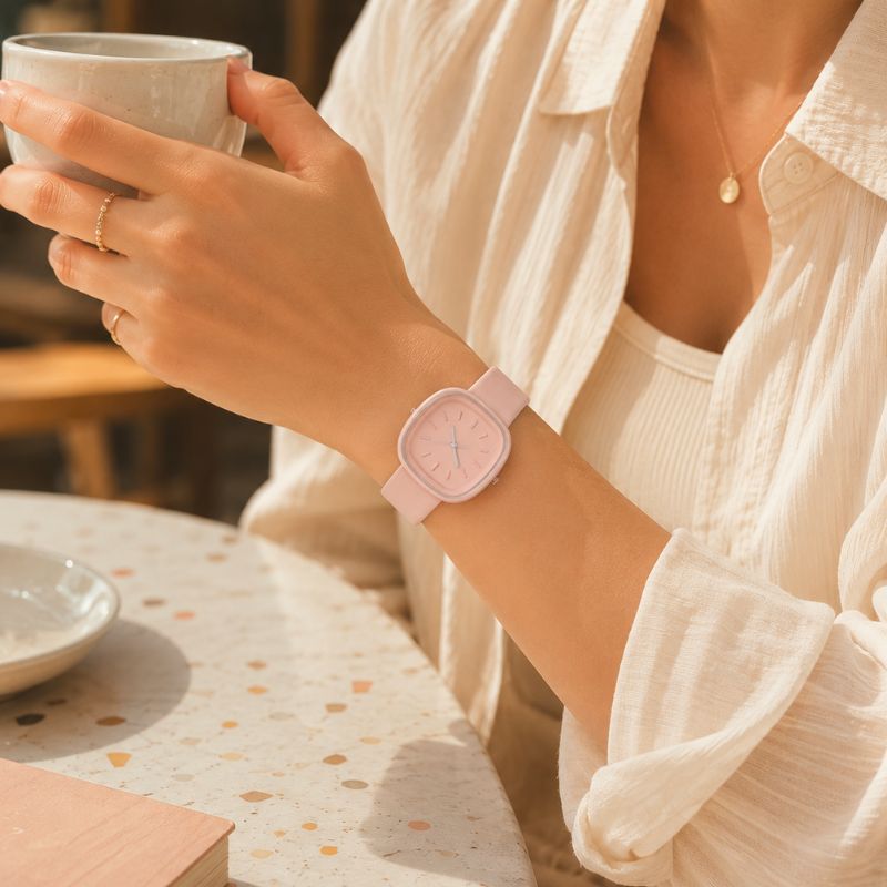 Pastel Square Silicone Watch