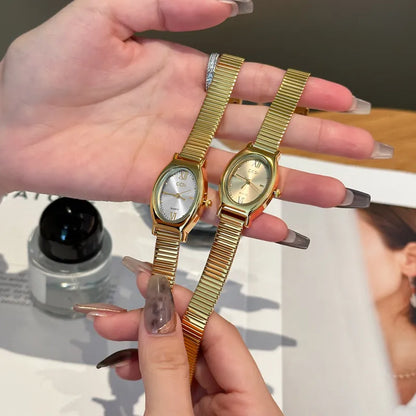 Elegant Oval Fashion Quartz Watch – Women