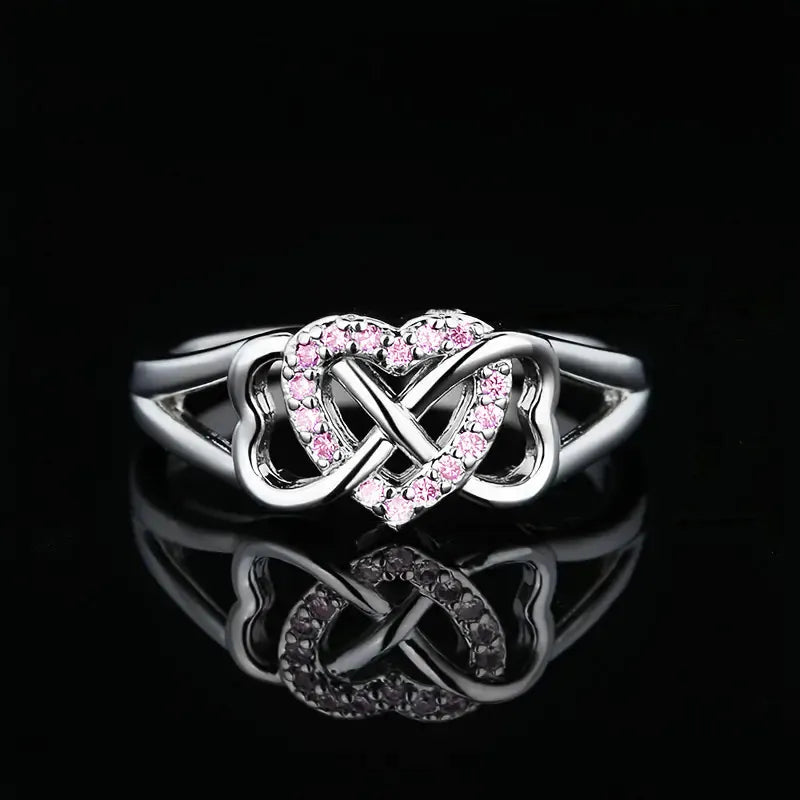 Vintage Micro-Inlaid Heart Ring