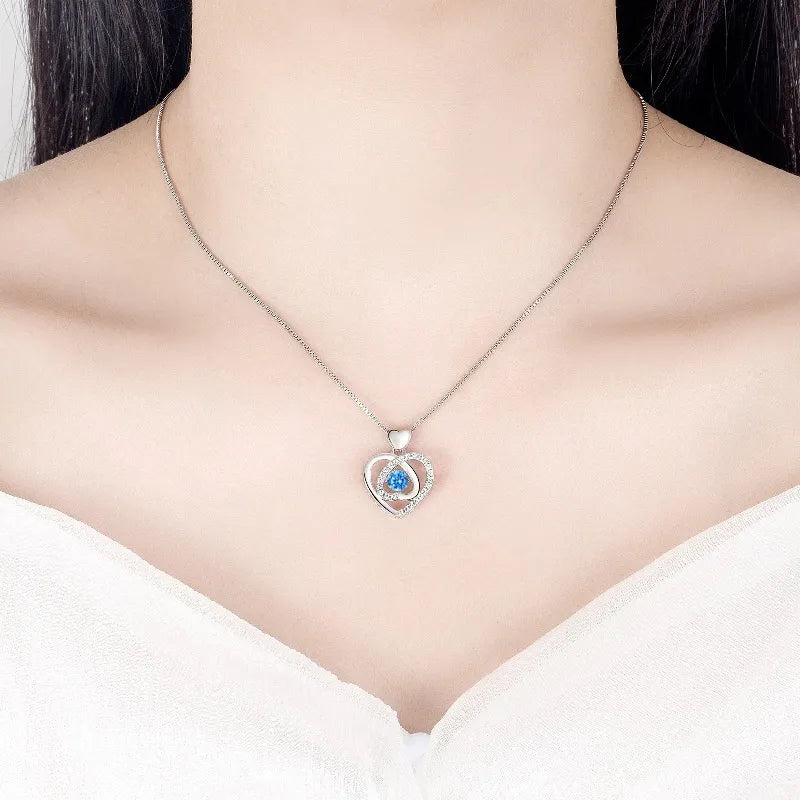 Vinatage Beating Heart Necklace Love Heart Ocean Heart