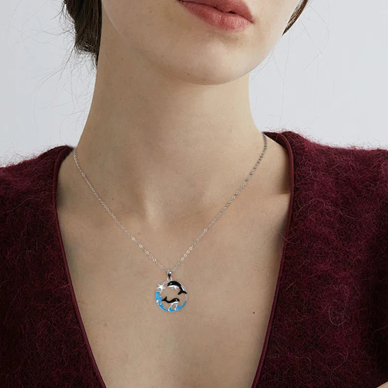 Vintage Ocean Whale Necklace