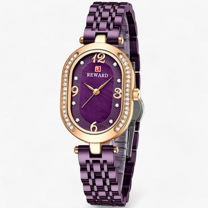 Luxury quartz oval watch