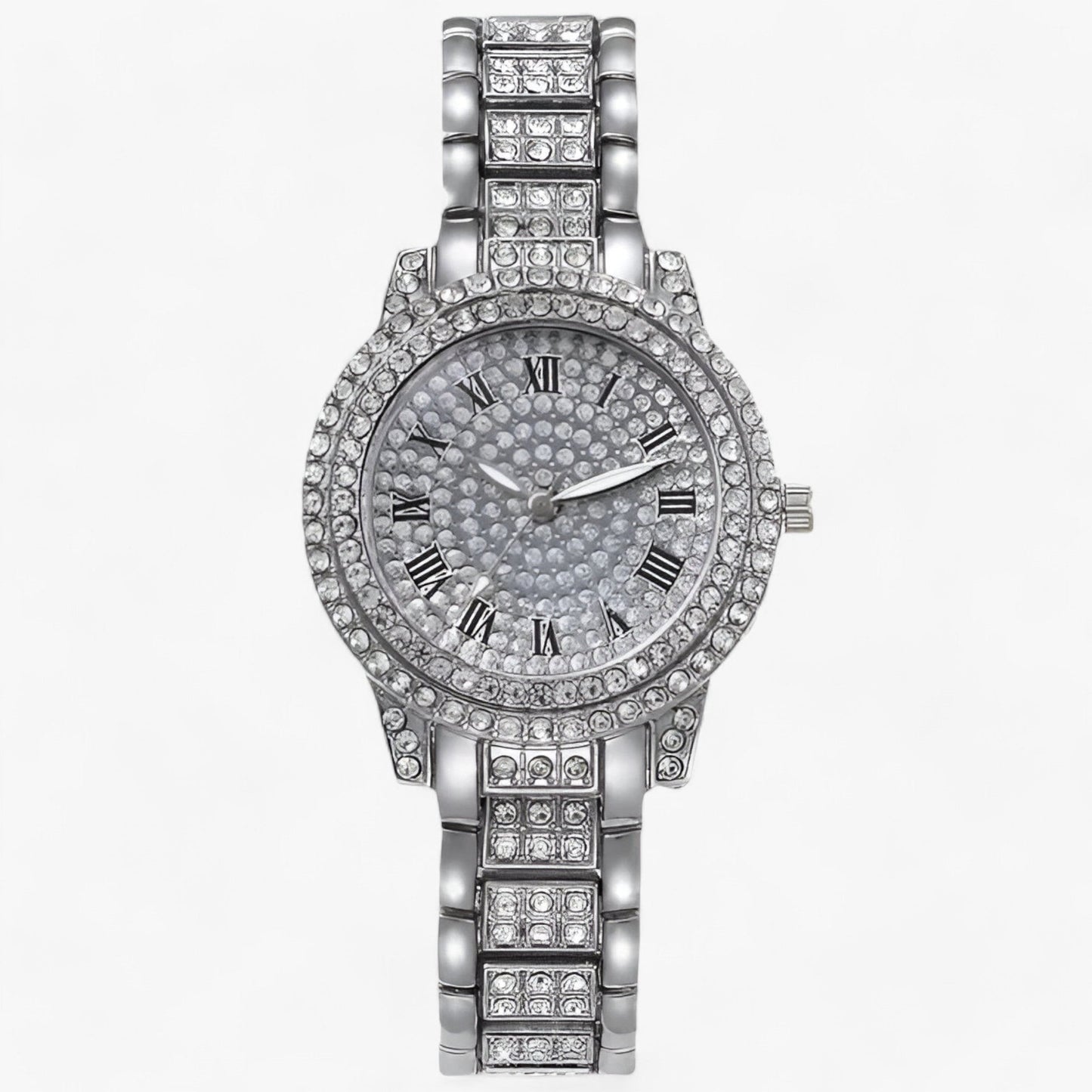Elance | Clock with round zirconium stones