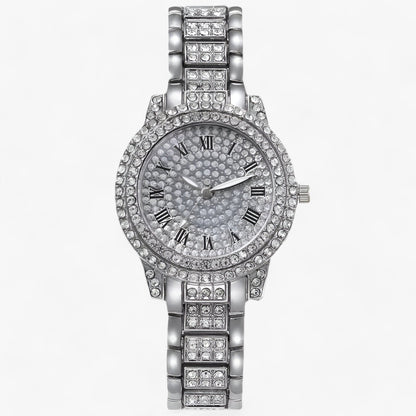 Elance | Clock with round zirconium stones