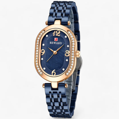 Luxury quartz oval watch